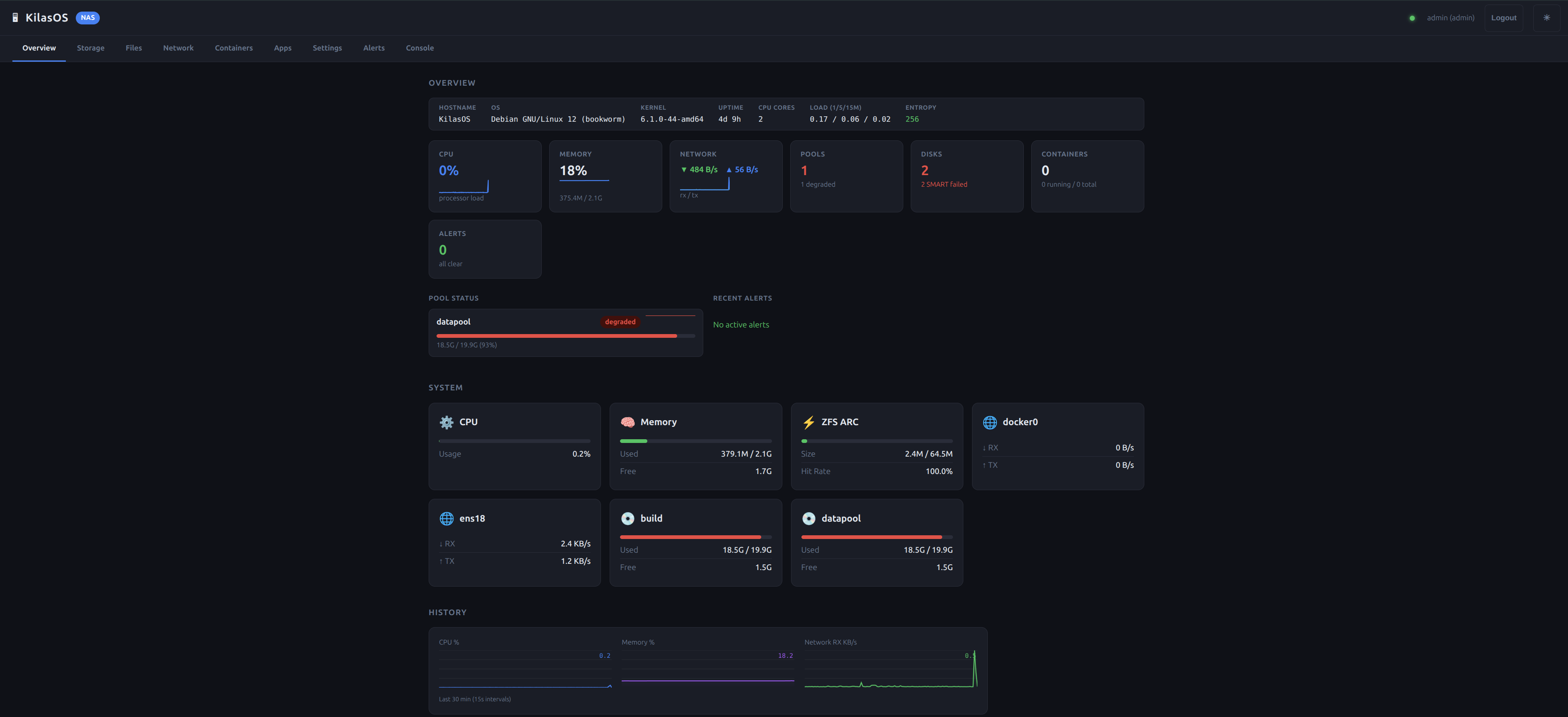 KilasOS Dashboard